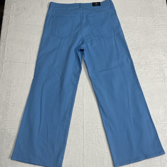 NWT H&M Divided Wide Leg High Waist Blue Pants Jeans Denim Women's Size 18 - Picture 3 of 10